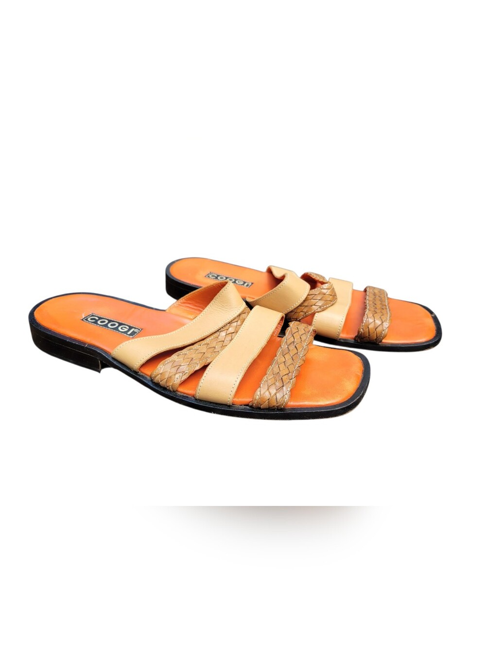 COOGI Braided Leather Slide Sandals - Picture 3 of 4